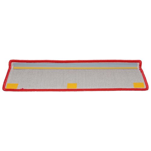 Изтривалки за стълби, 10 бр., 65x21x4 см, червени, правоъгълни, кант