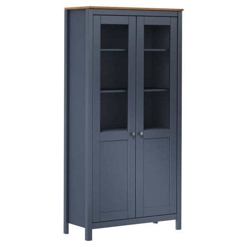 Висок шкаф Hill сив 85x37x170,5 см борово дърво масив