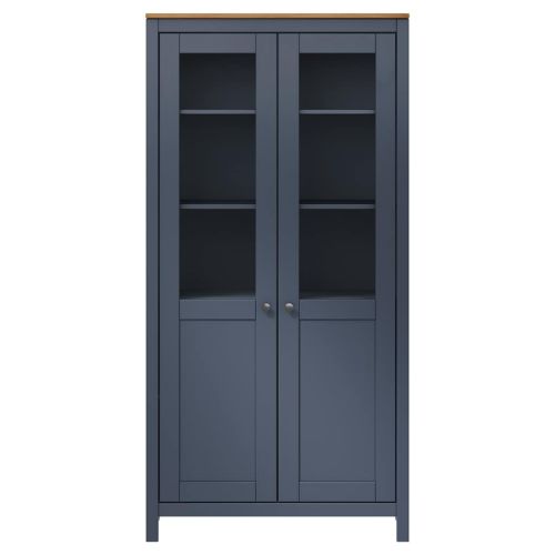 Висок шкаф Hill сив 85x37x170,5 см борово дърво масив