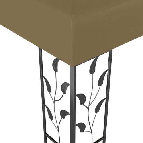 Шатра с LED светещи стрингове, 3х3 м, таупе