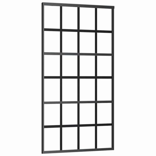 Плъзгаща се врата с механизъм ESG стъкло и алуминий 102x205 см
