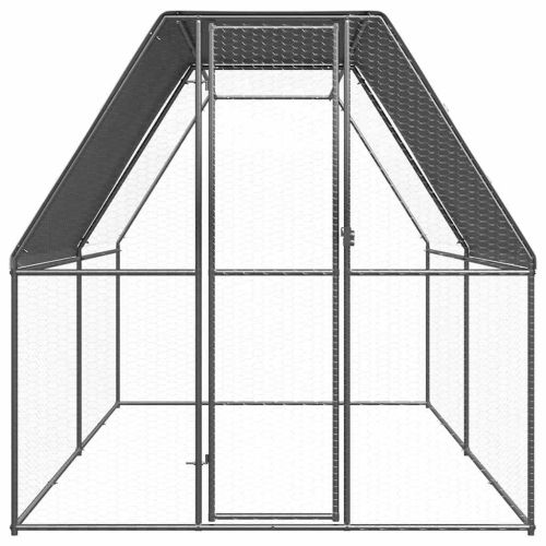 Птичарник на открито, 2x4x2 м, поцинкована стомана