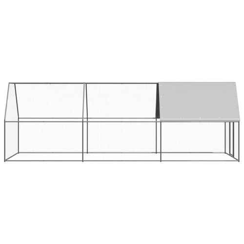 Птичарник на открито, 2x6x2 м, поцинкована стомана