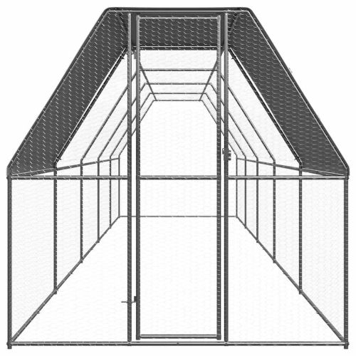 Птичарник на открито, 2x10x2 м, поцинкована стомана