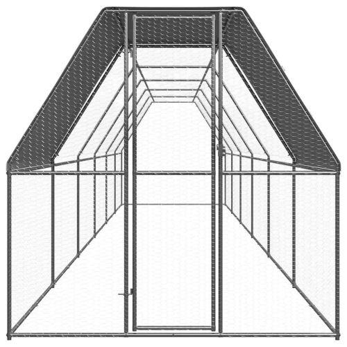 Птичарник на открито, 2x12x2 м, поцинкована стомана