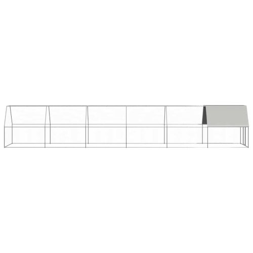 Птичарник на открито, 2x12x2 м, поцинкована стомана