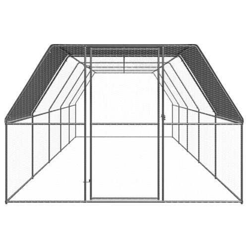 Птичарник на открито, 3x10x2 м, поцинкована стомана