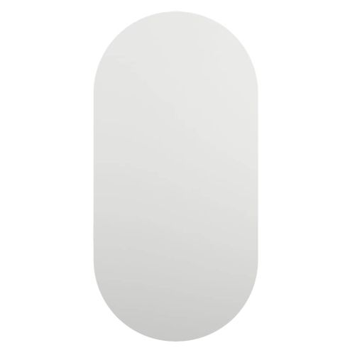 Огледало с LED лампи, 80x40 см, стъкло, овално