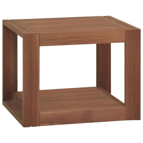 Стенен шкаф за баня, 45x45x35 см, тиково дърво масив