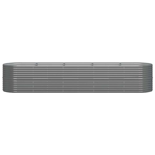 Градинска повдигната леха поцинкована стомана сиво