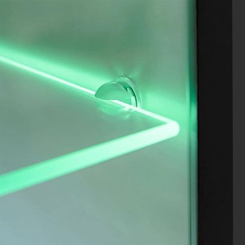 ТВ секция от 5 части с LED осветление, черен гланц