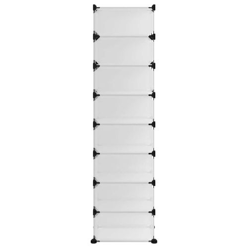 Етажерка за обувки, прозрачна, 93x36,5x140 см, PP