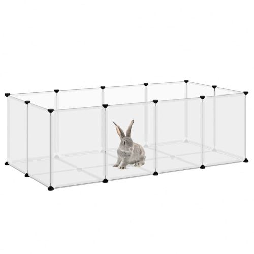 Клетка за малки животни прозрачна 144x74x46,5 см PP и стомана