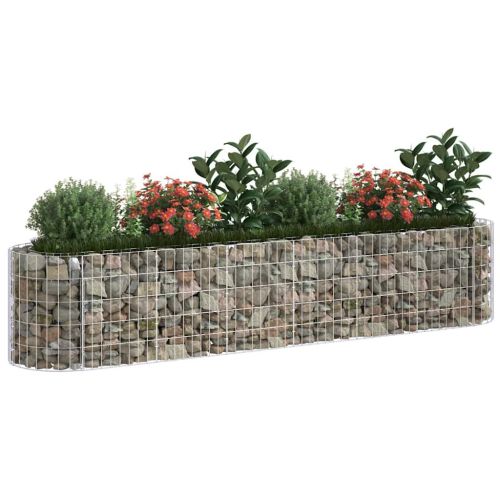 Габион повдигната леха, поцинковано желязо, 260x50x50 cм