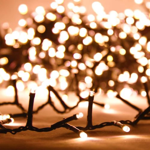 Компактен LED стринг с 400 LED топло бяло 13 м PVC