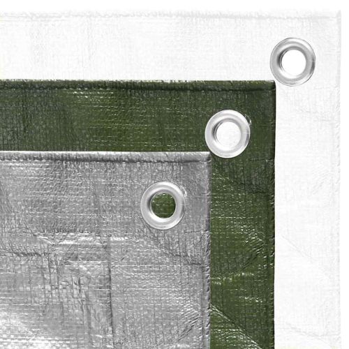 Брезент, 180 г/м², 8x10 м, сив, HDPE