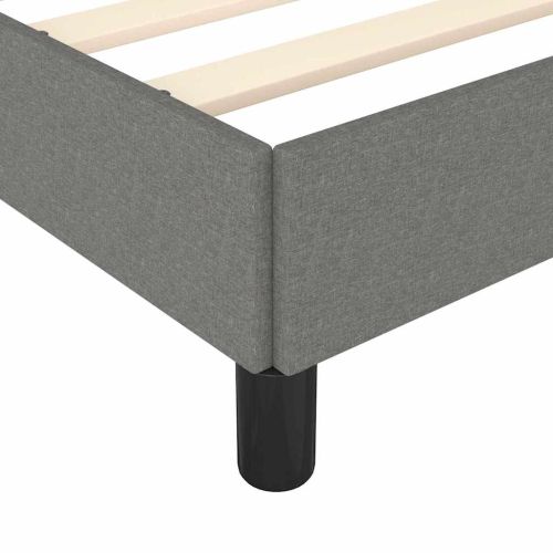 Рамка за легло без матрак, тъмносива, 140x190 см, плат