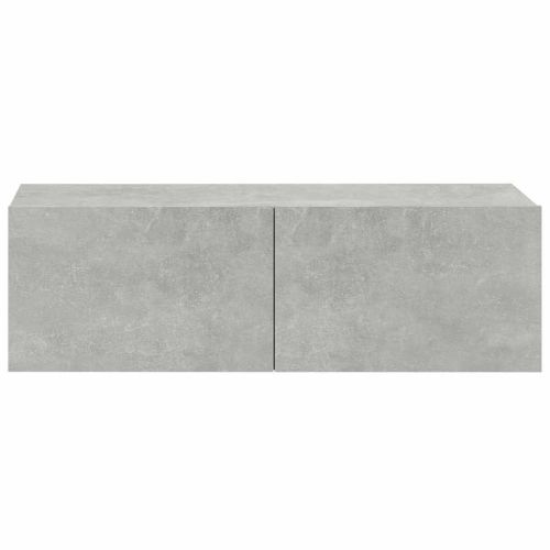 Стенни ТВ шкафове 4 бр бетонно сиви 100x30x30см