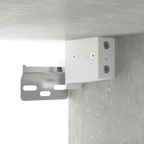 Стенни шкафове 2 бр бетонно сиви 68x30x20 см инженерно дърво