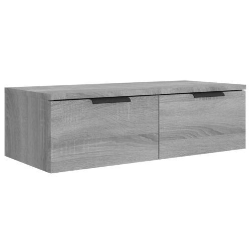 Стенни ТВ шкафове 2 бр сив сонома 68x30x20 см инженерно дърво
