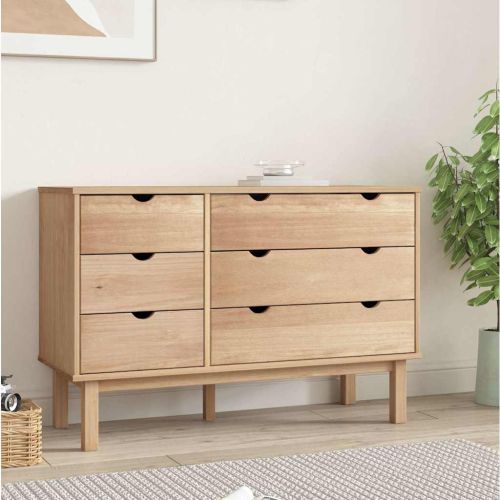 Шкаф с чекмеджета OTTA, 111x43x73,5 см, борово дърво масив