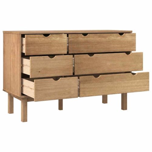 Шкаф с чекмеджета OTTA, 111x43x73,5 см, борово дърво масив