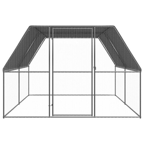 Външна клетка за пилета, 3x4x2 м, поцинкована стомана