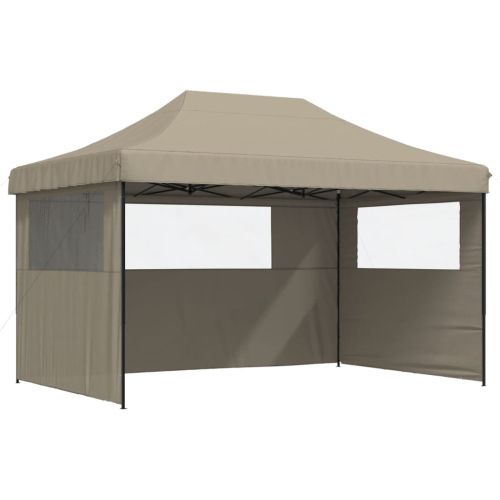 Парти шатър 440 x 292 x 315 cm Тауpe с черна рамка