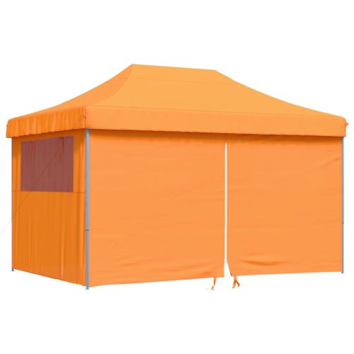Сгъваема парти шатра pop-up с 4 странични стени оранжева