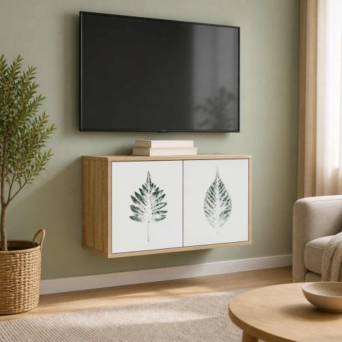 Стенен телевизионен шкаф HANAU 69 x 33 x 40 см Дъб сонома