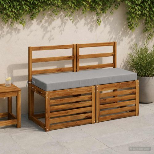 Възглавница за пейка SOEST 100% полиестер Сиво 120 x 40 x 8 см