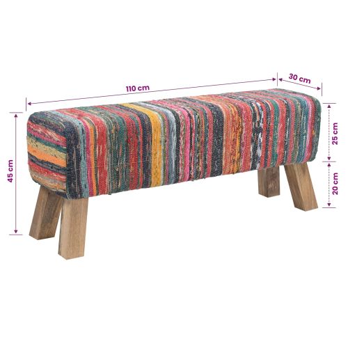 Пейка 110 x 30 x 45 см Истинска Многоцветен