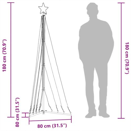 LED коледна елха 339 светодиода Цветни 187 см
