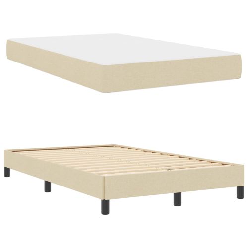 Легло с пружинирана основа Крем 120 x 200 cm текстил