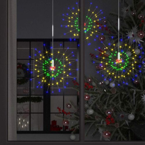 Външни коледни светещи фойерверки цветни 20 см 140 LED