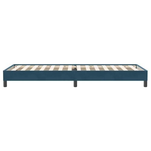 Box Spring легло без матрак Тъмно синьо 90x220 cm Кадифе