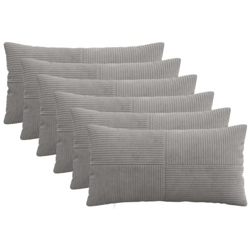 Калъфка за възглавница 6 pcs ALMELO Светлосиво 40 x 70 cm