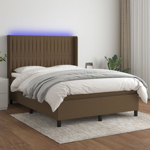 LED кутия за пружини с легло с таблото текстил
