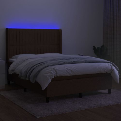 LED кутия за пружини с легло с таблото текстил