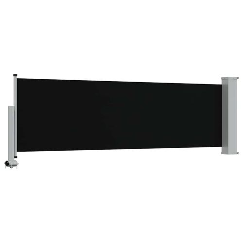 Прибираща се дворна странична тента, 80x300 см, черна