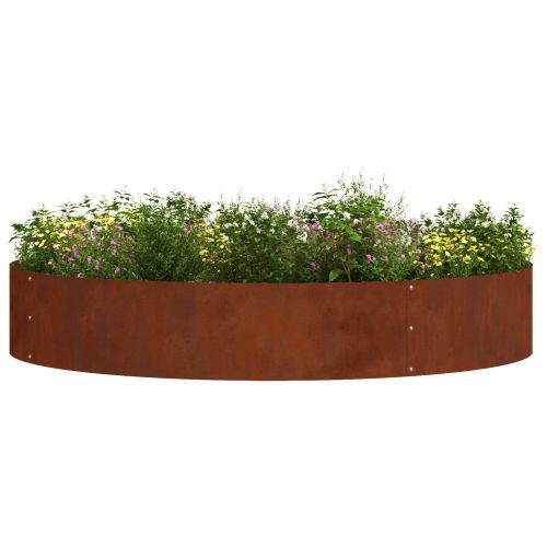 Пръстен за саксия 5 бр. Ръждясало 120 x 120 x 20 см