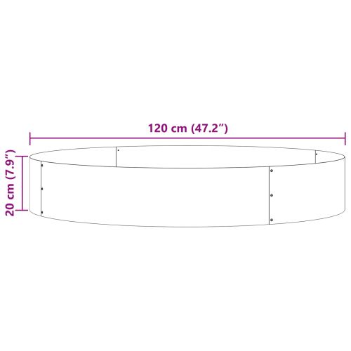 Пръстен за саксия 5 бр. Ръждясало 120 x 120 x 20 см