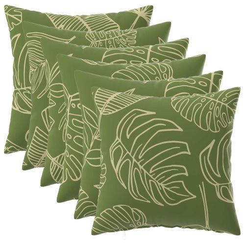 Калъфка за възглавница 6 pcs HEERLEN Дизайн с листа 35 x 35 cm