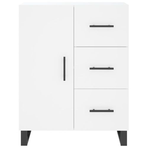 Висок шкаф, бял, 69,5x34x180 см, инженерно дърво