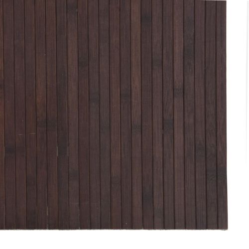 Килим, правоъгълен, тъмнокафяв, 80x400 см, бамбук