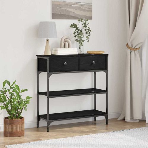 Конзолна маса Черния дъб 72.5 x 25 x 75 см Инженерна дървесина