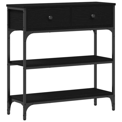 Конзолна маса Черния дъб 72.5 x 25 x 75 см Инженерна дървесина