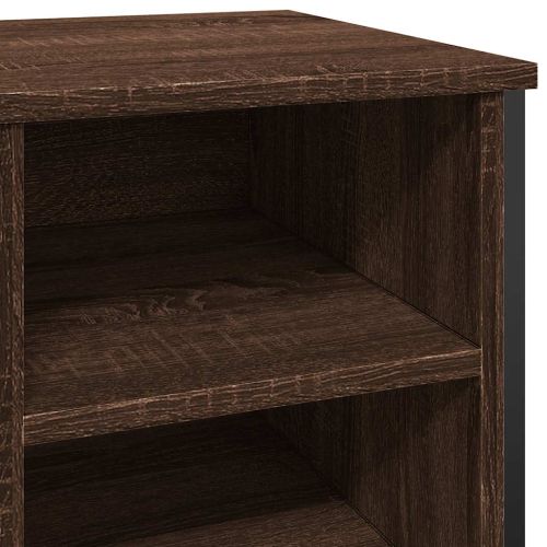 Шкаф за обувки, кафяв дъб, 90x38x61,5 см, инженерно дърво