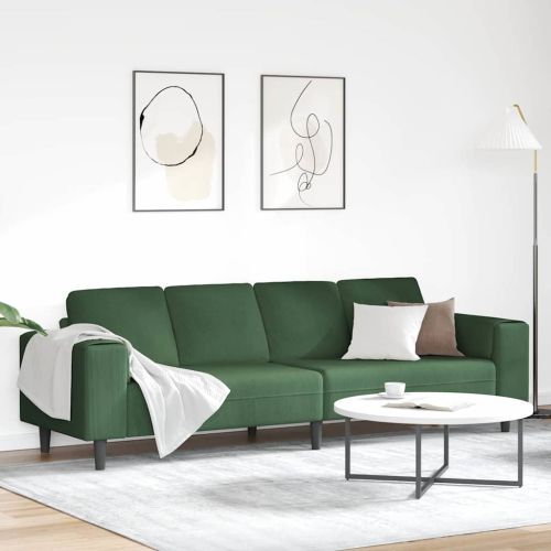 Диван Тъмен зелен 250 x 77 x 76 см Кордюрова тъкан