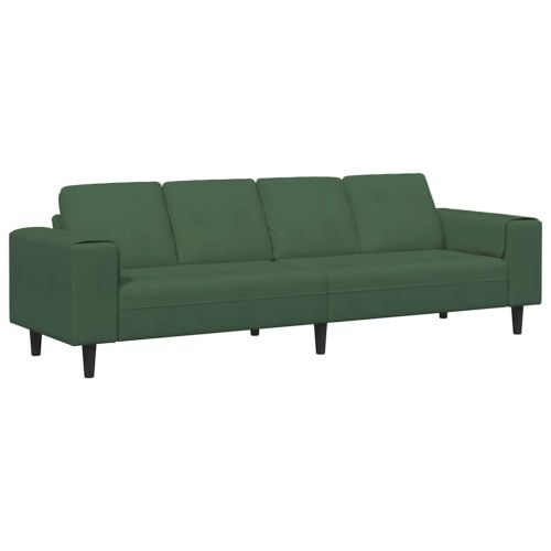 Диван Тъмен зелен 250 x 77 x 76 см Кордюрова тъкан